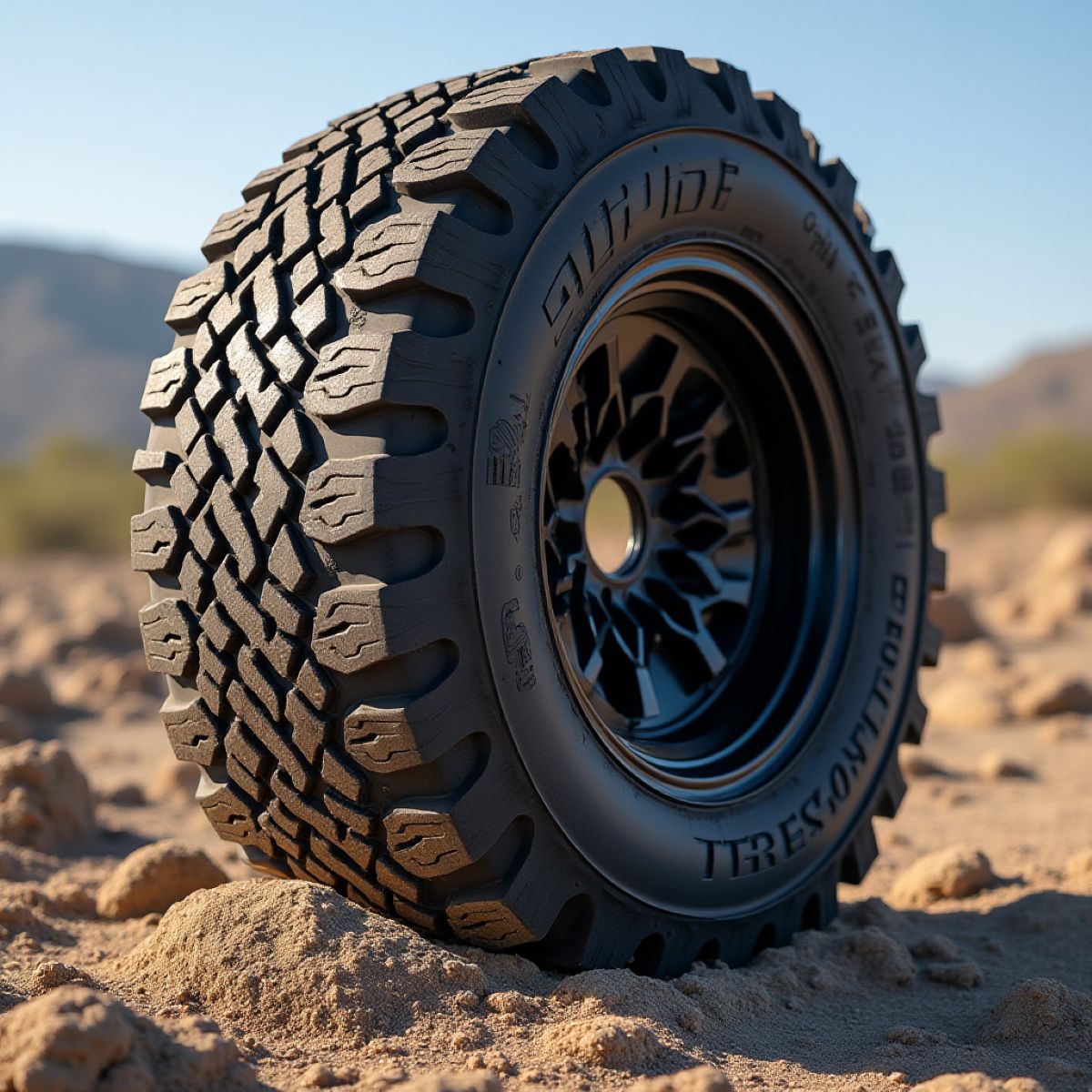 Truck tire close-up for tire load planning